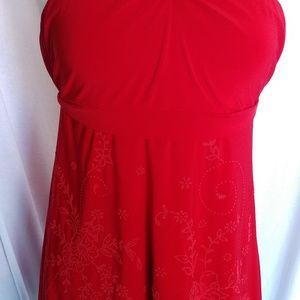 Fashion Exit Red Party Top